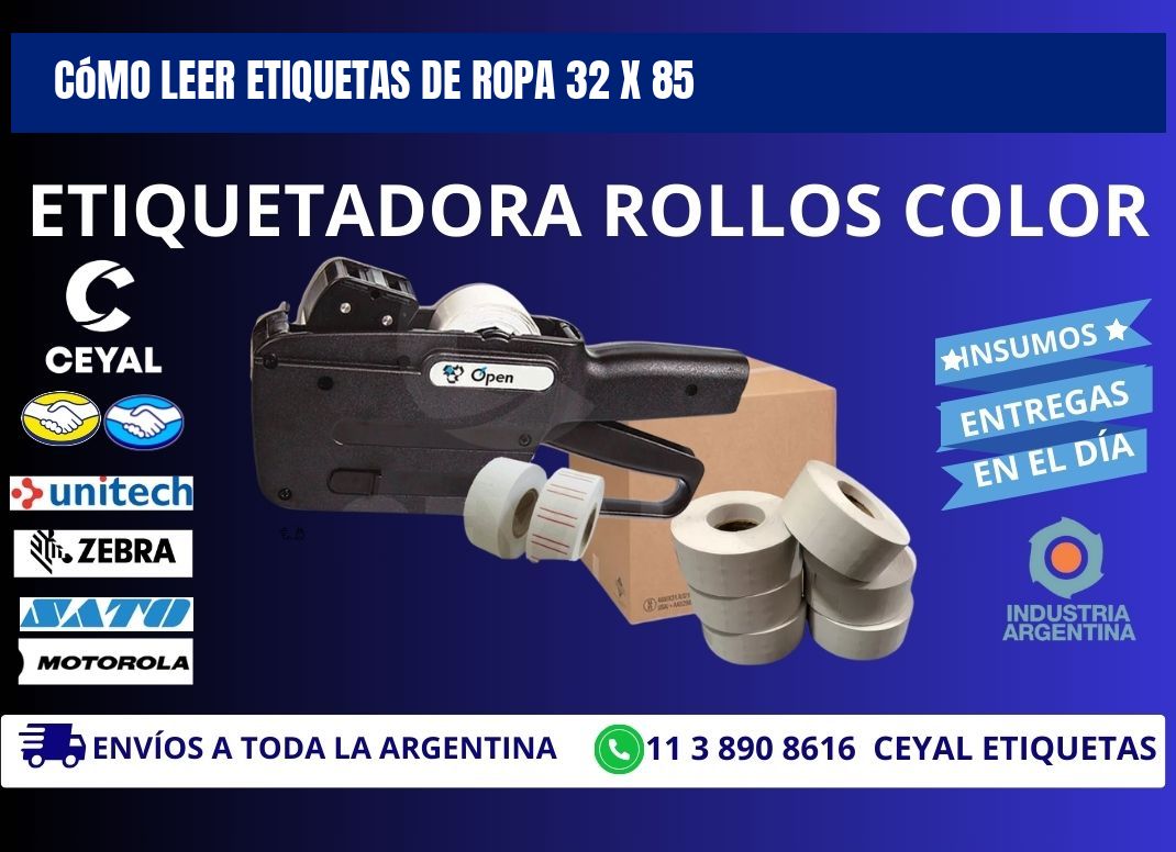 Cómo Leer Etiquetas de Ropa 32 x 85