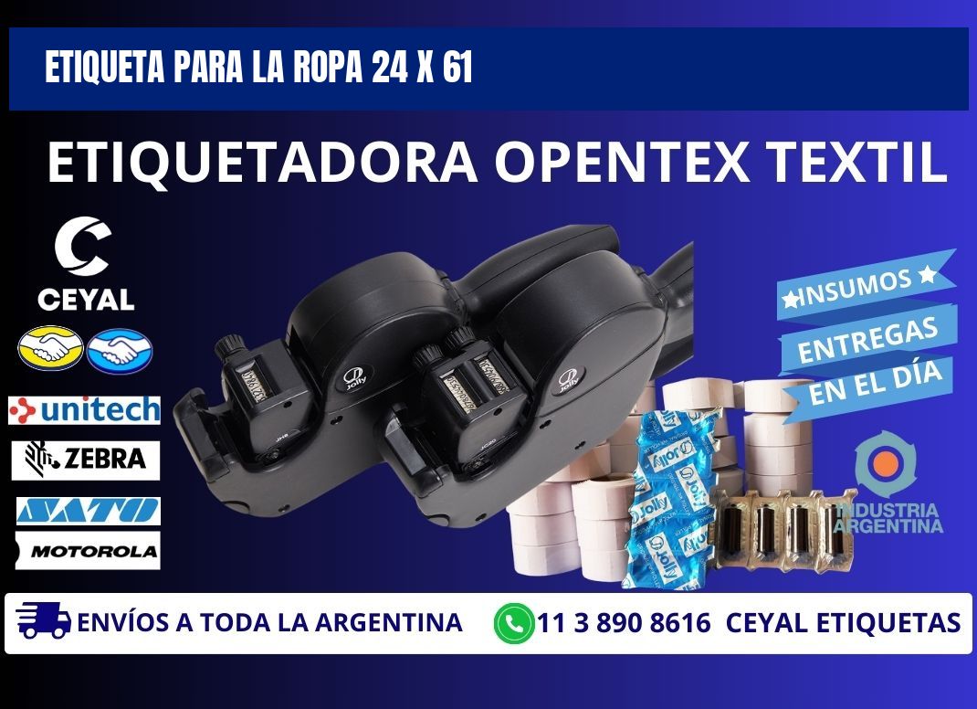 ETIQUETA PARA LA ROPA 24 x 61