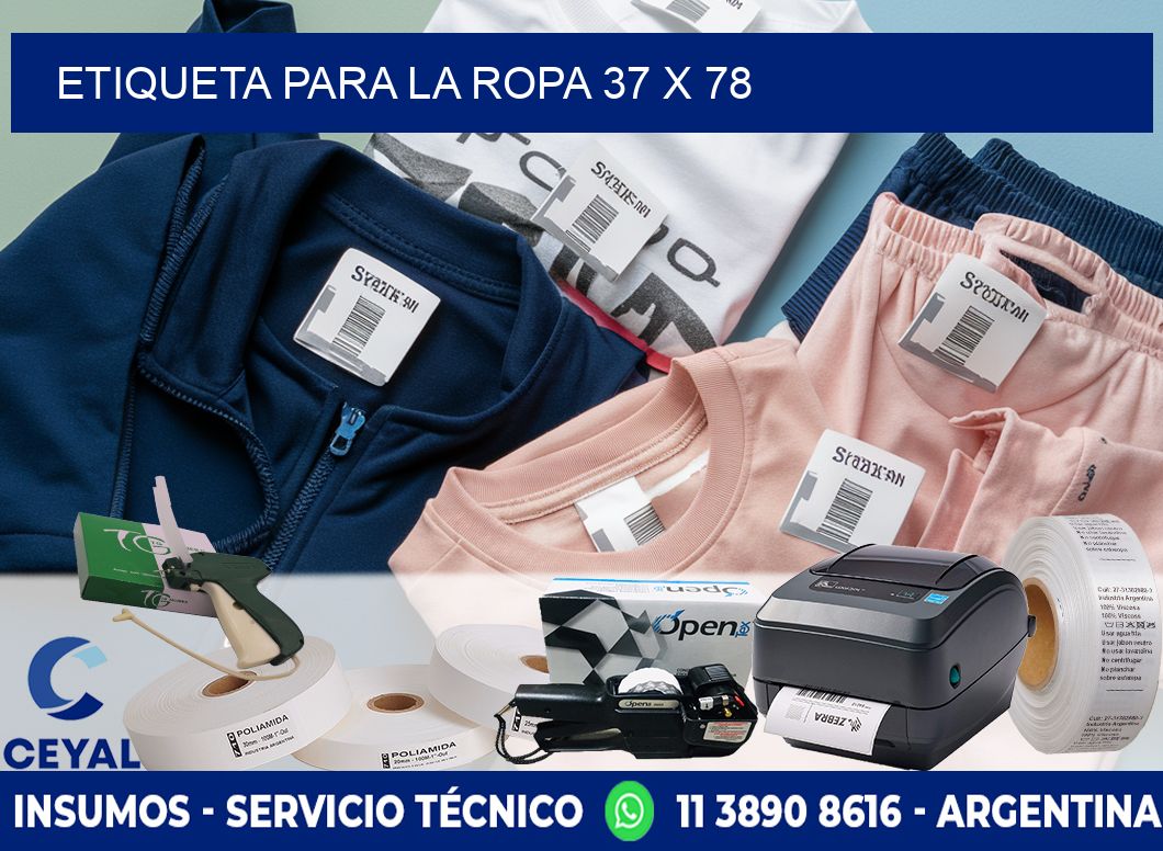 ETIQUETA PARA LA ROPA 37 x 78