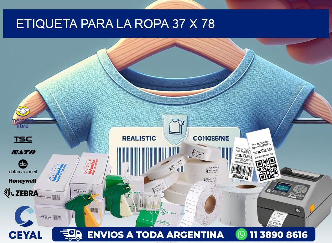 ETIQUETA PARA LA ROPA 37 x 78