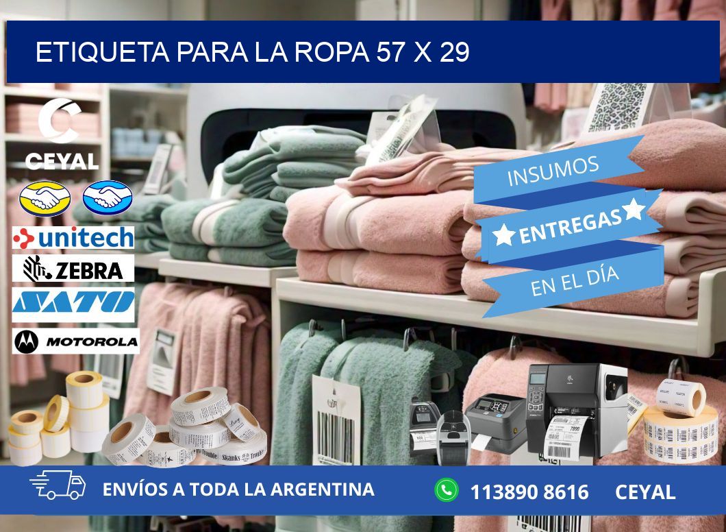 ETIQUETA PARA LA ROPA 57 x 29