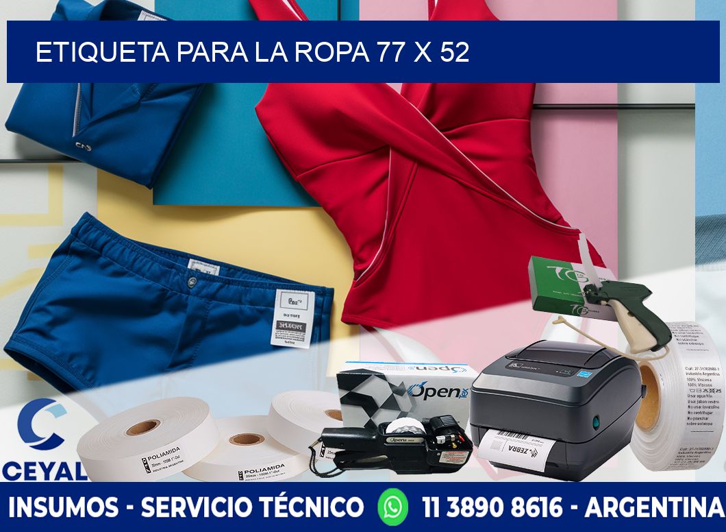 ETIQUETA PARA LA ROPA 77 x 52