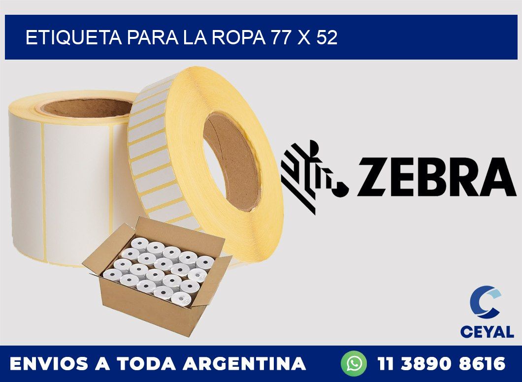 ETIQUETA PARA LA ROPA 77 x 52