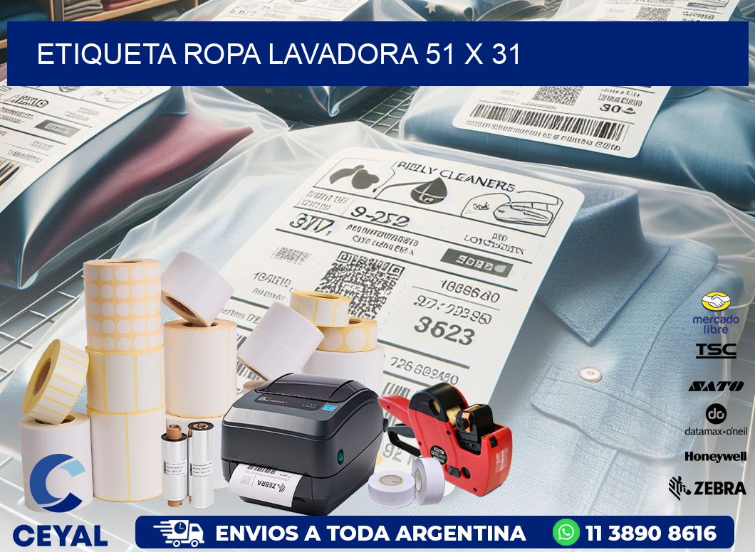 ETIQUETA ROPA LAVADORA 51 x 31