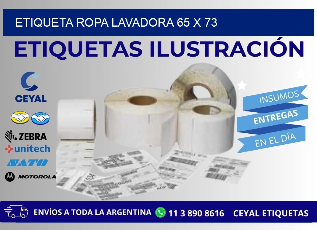 ETIQUETA ROPA LAVADORA 65 x 73