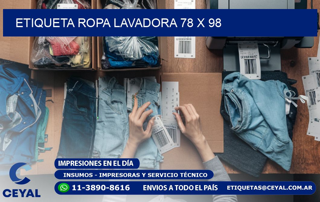 ETIQUETA ROPA LAVADORA 78 x 98