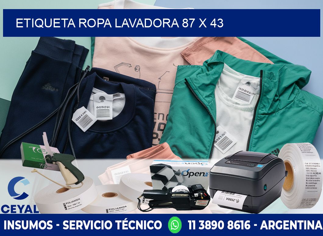 ETIQUETA ROPA LAVADORA 87 x 43