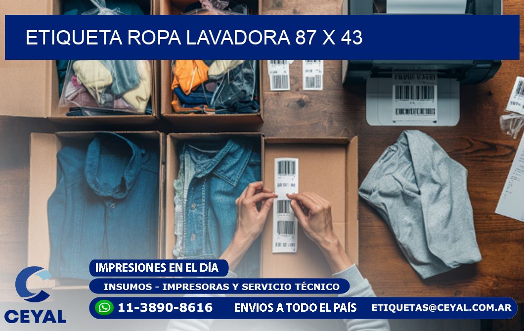 ETIQUETA ROPA LAVADORA 87 x 43