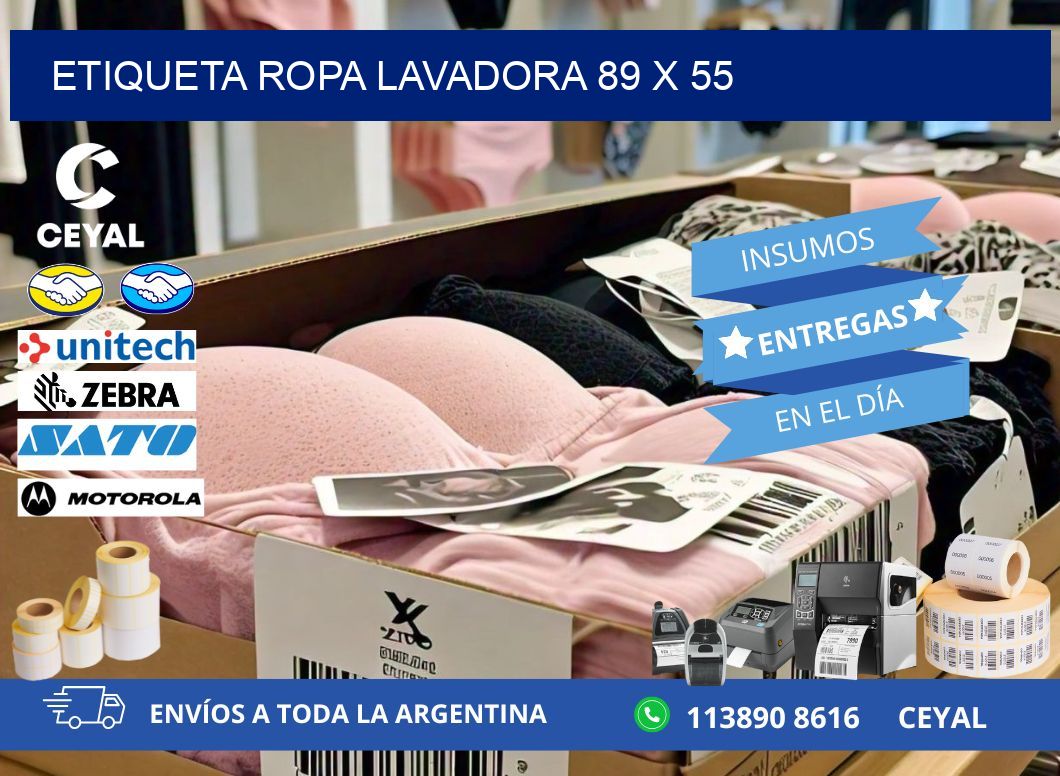 ETIQUETA ROPA LAVADORA 89 x 55