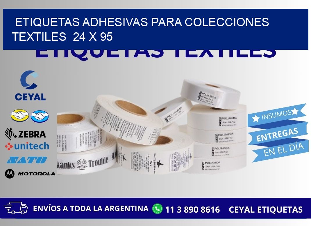 ETIQUETAS ADHESIVAS PARA COLECCIONES TEXTILES  24 x 95