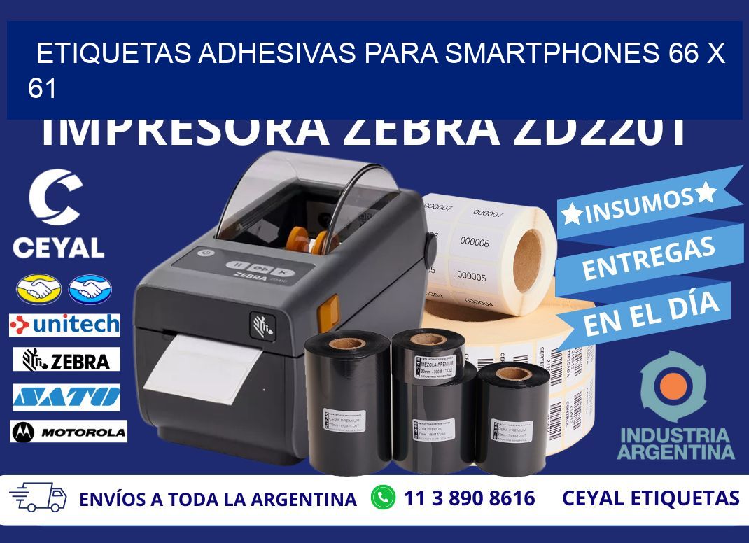 ETIQUETAS ADHESIVAS PARA SMARTPHONES 66 x 61