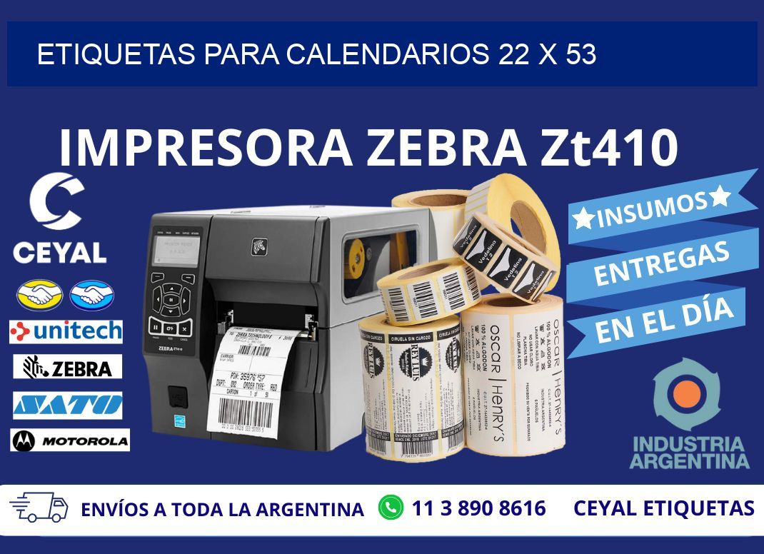 ETIQUETAS PARA CALENDARIOS 22 x 53