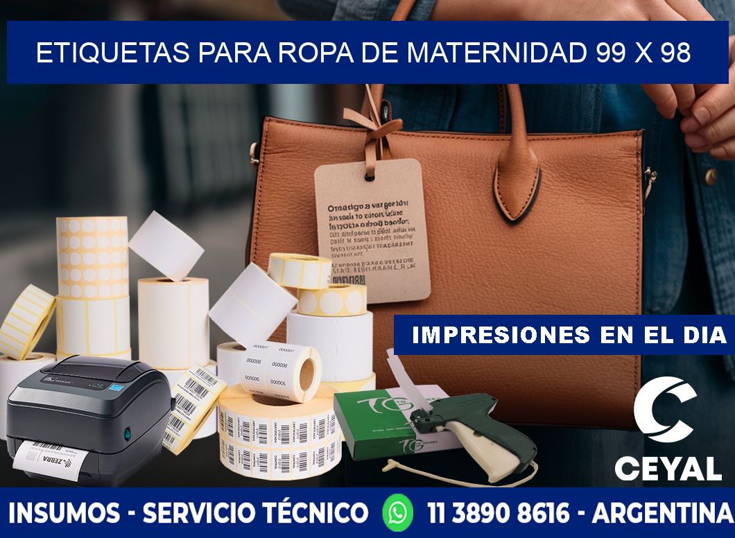 ETIQUETAS PARA ROPA DE MATERNIDAD 99 x 98