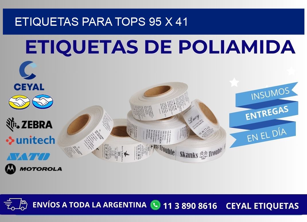 ETIQUETAS PARA TOPS 95 x 41