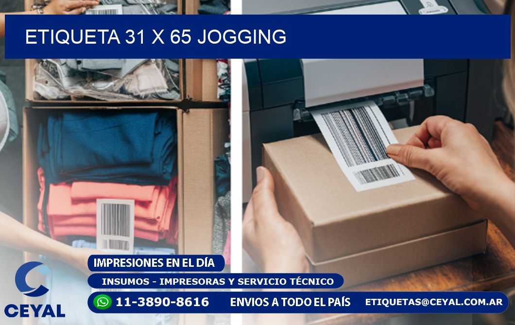 Etiqueta 31 x 65 jogging