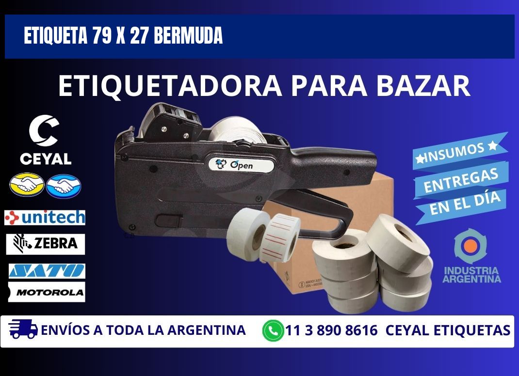 Etiqueta 79 x 27 bermuda