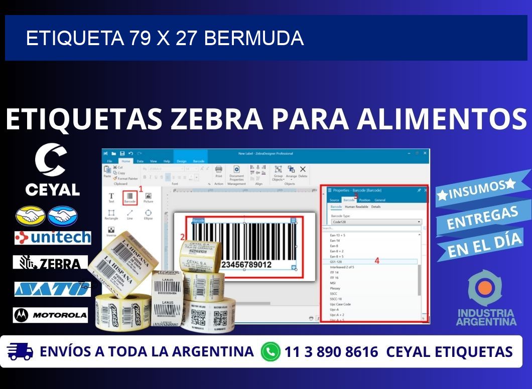 Etiqueta 79 x 27 bermuda