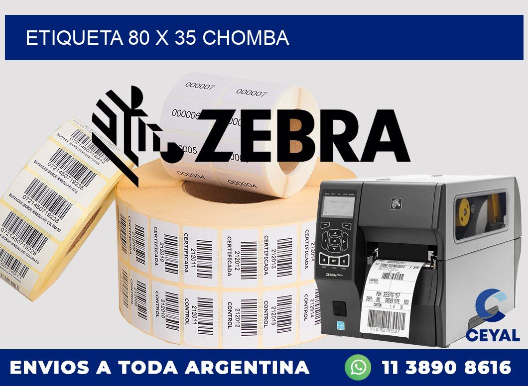 Etiqueta 80 x 35 chomba