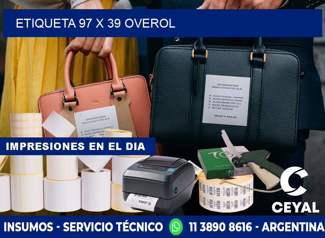 Etiqueta 97 x 39 overol