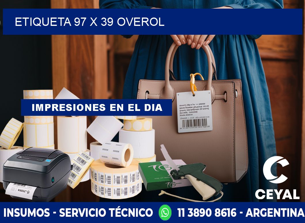 Etiqueta 97 x 39 overol