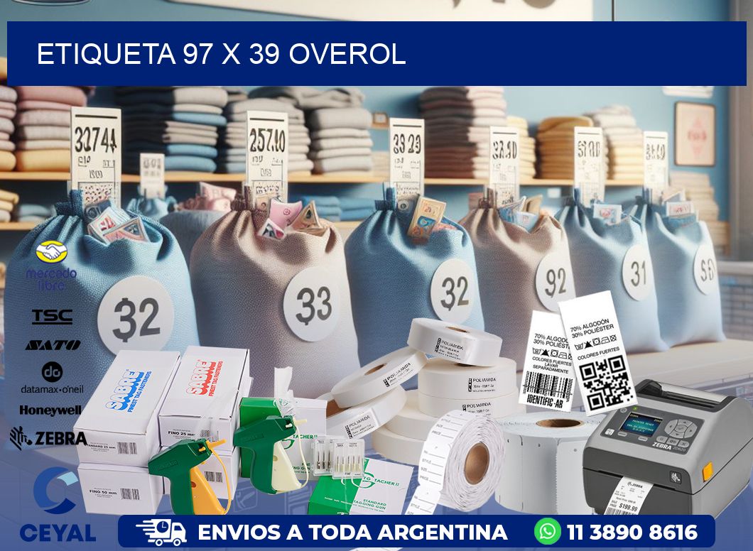 Etiqueta 97 x 39 overol