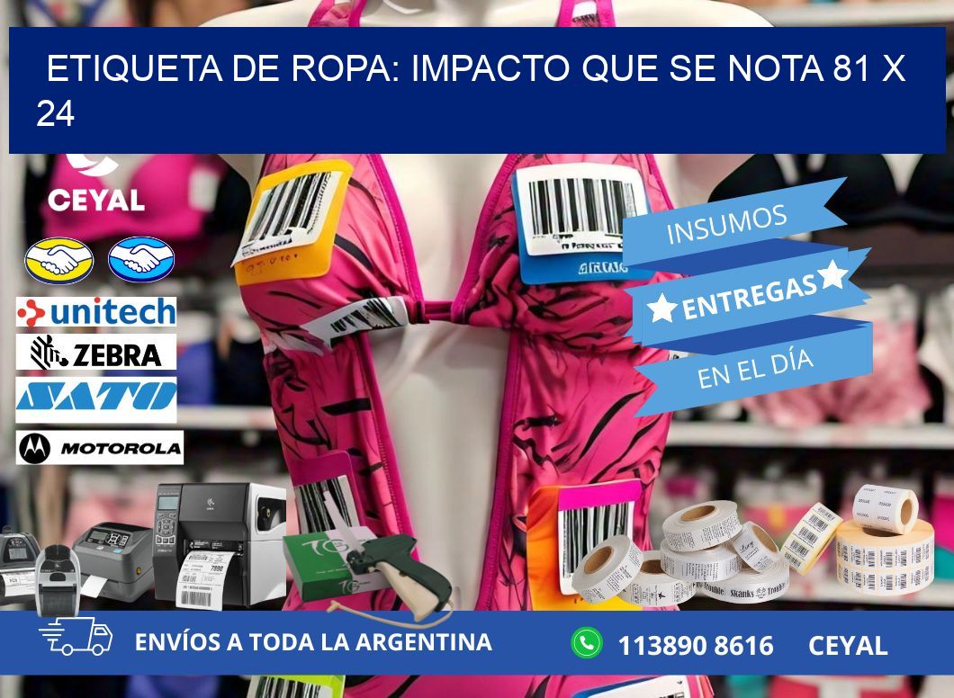 Etiqueta de Ropa: Impacto que Se Nota 81 x 24