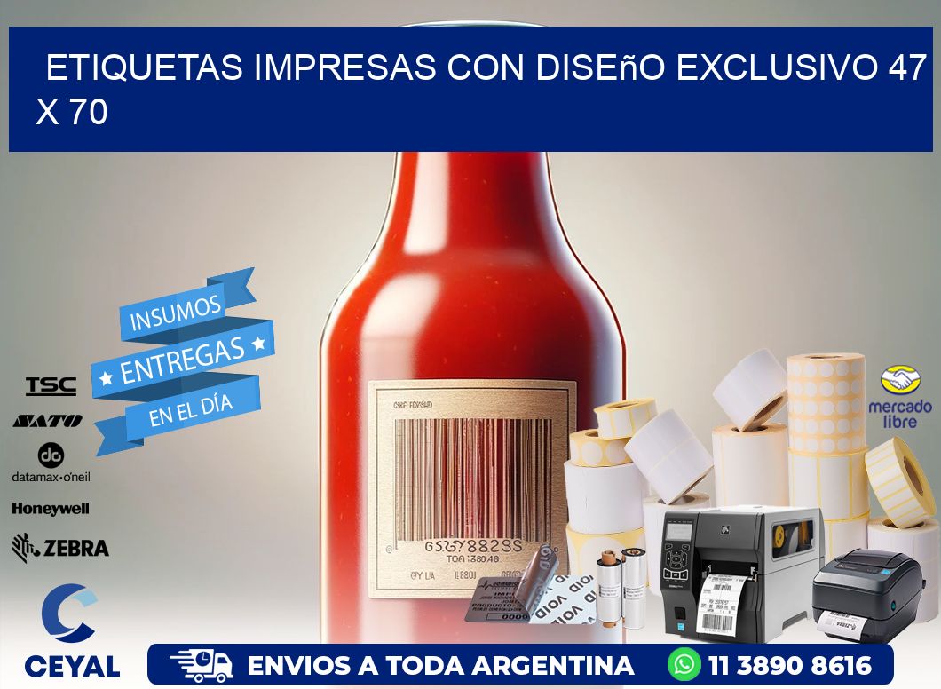 Etiquetas Impresas con Diseño Exclusivo 47 x 70