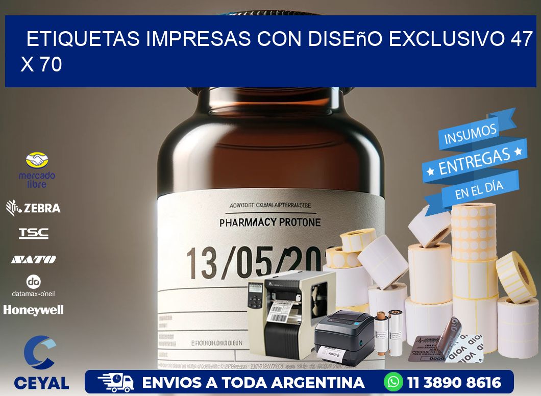 Etiquetas Impresas con Diseño Exclusivo 47 x 70