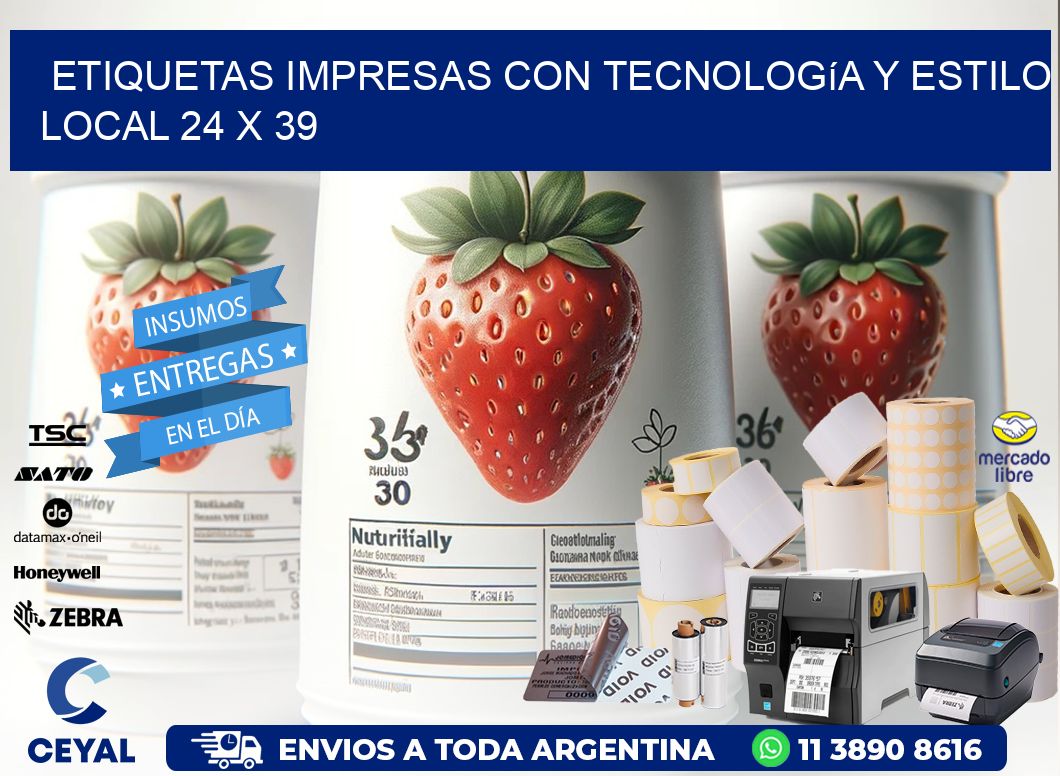 Etiquetas Impresas con Tecnología y Estilo Local 24 x 39