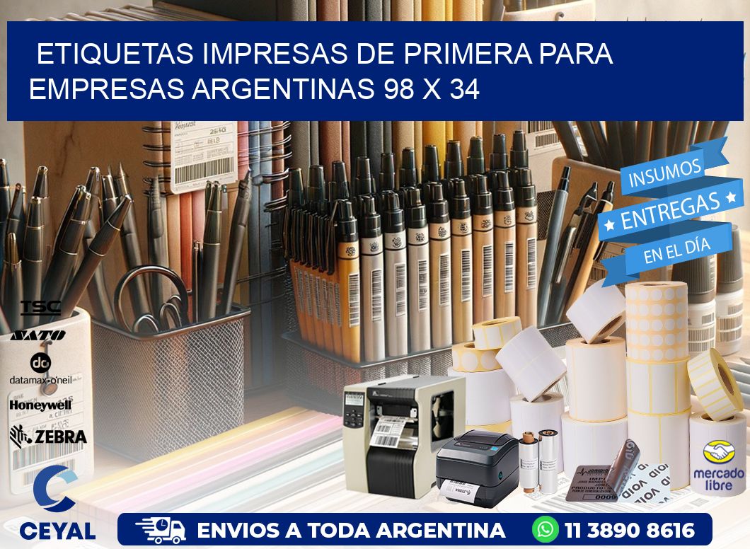 Etiquetas Impresas de Primera para Empresas Argentinas 98 x 34