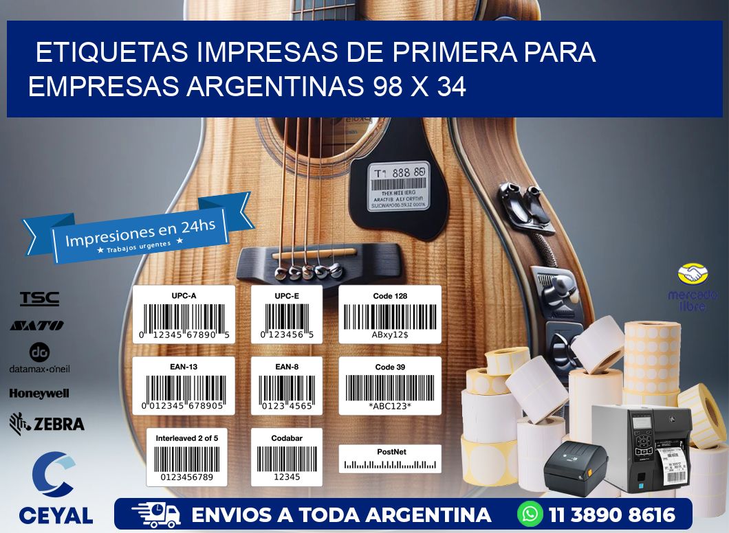 Etiquetas Impresas de Primera para Empresas Argentinas 98 x 34