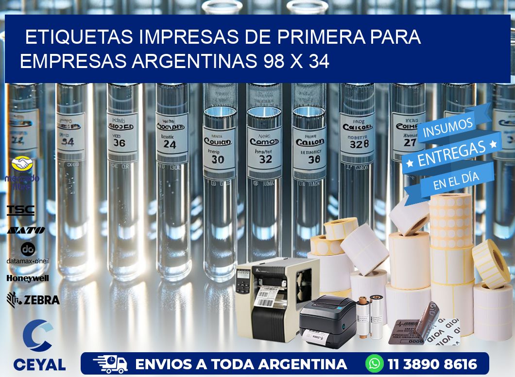 Etiquetas Impresas de Primera para Empresas Argentinas 98 x 34