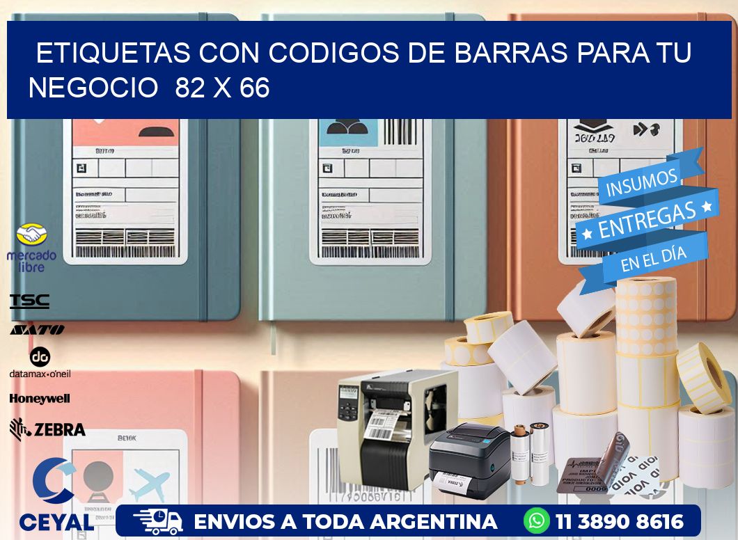 Etiquetas con Codigos de Barras para tu Negocio  82 x 66