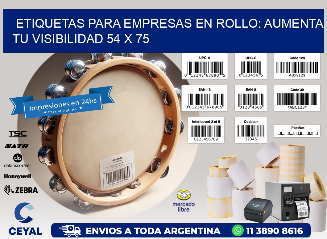 Etiquetas para Empresas en Rollo: Aumenta tu Visibilidad 54 x 75