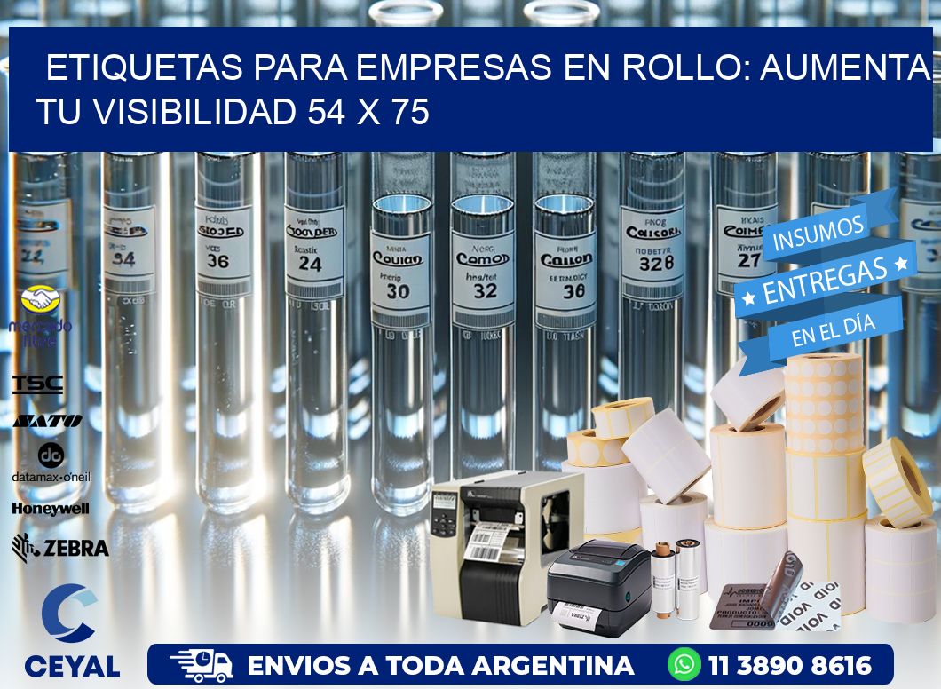 Etiquetas para Empresas en Rollo: Aumenta tu Visibilidad 54 x 75