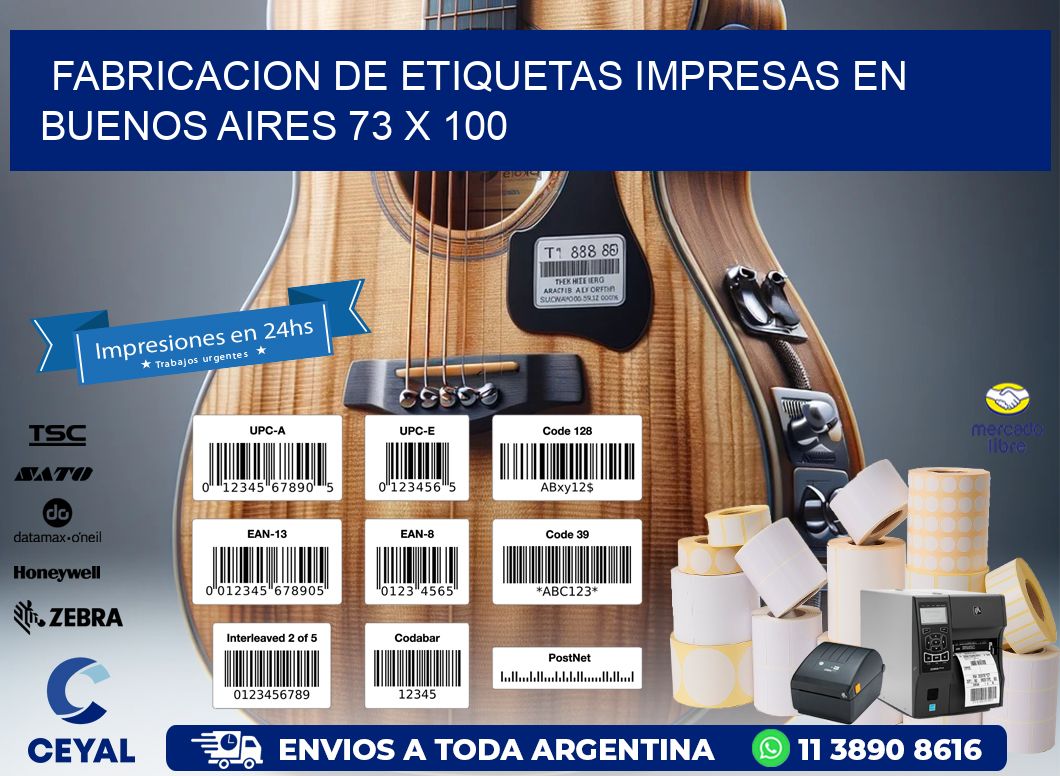 Fabricacion de Etiquetas Impresas en Buenos Aires 73 x 100