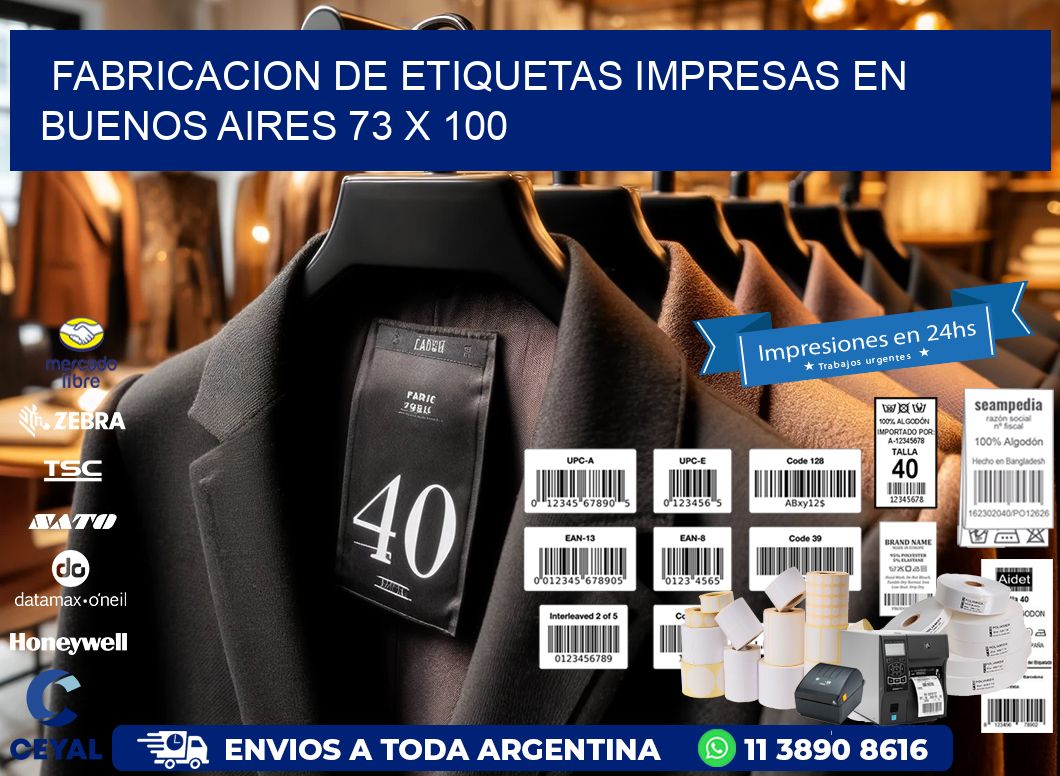 Fabricacion de Etiquetas Impresas en Buenos Aires 73 x 100