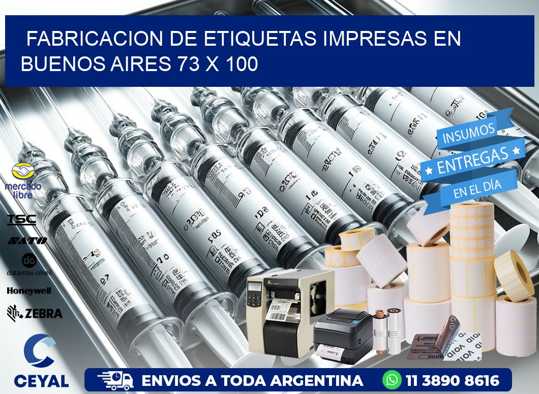 Fabricacion de Etiquetas Impresas en Buenos Aires 73 x 100