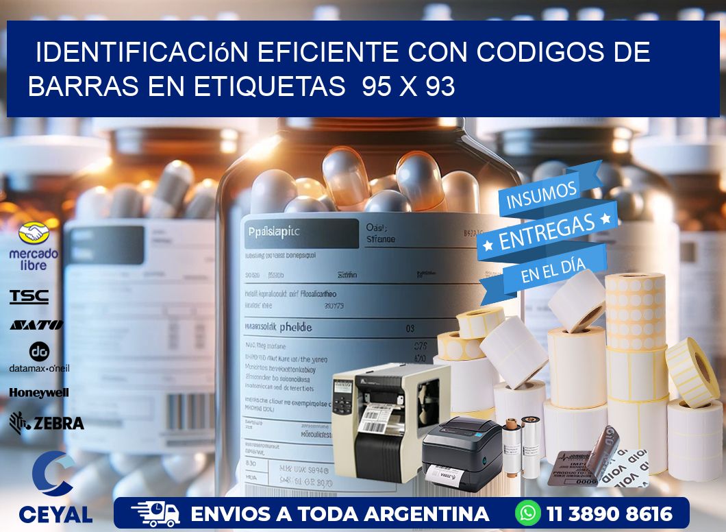 Identificación Eficiente con Codigos de Barras en Etiquetas  95 x 93