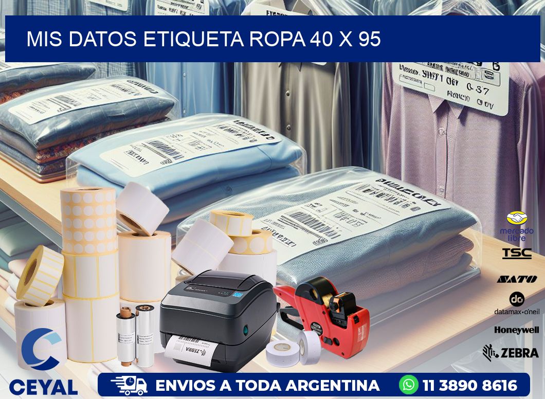 MIS DATOS ETIQUETA ROPA 40 x 95