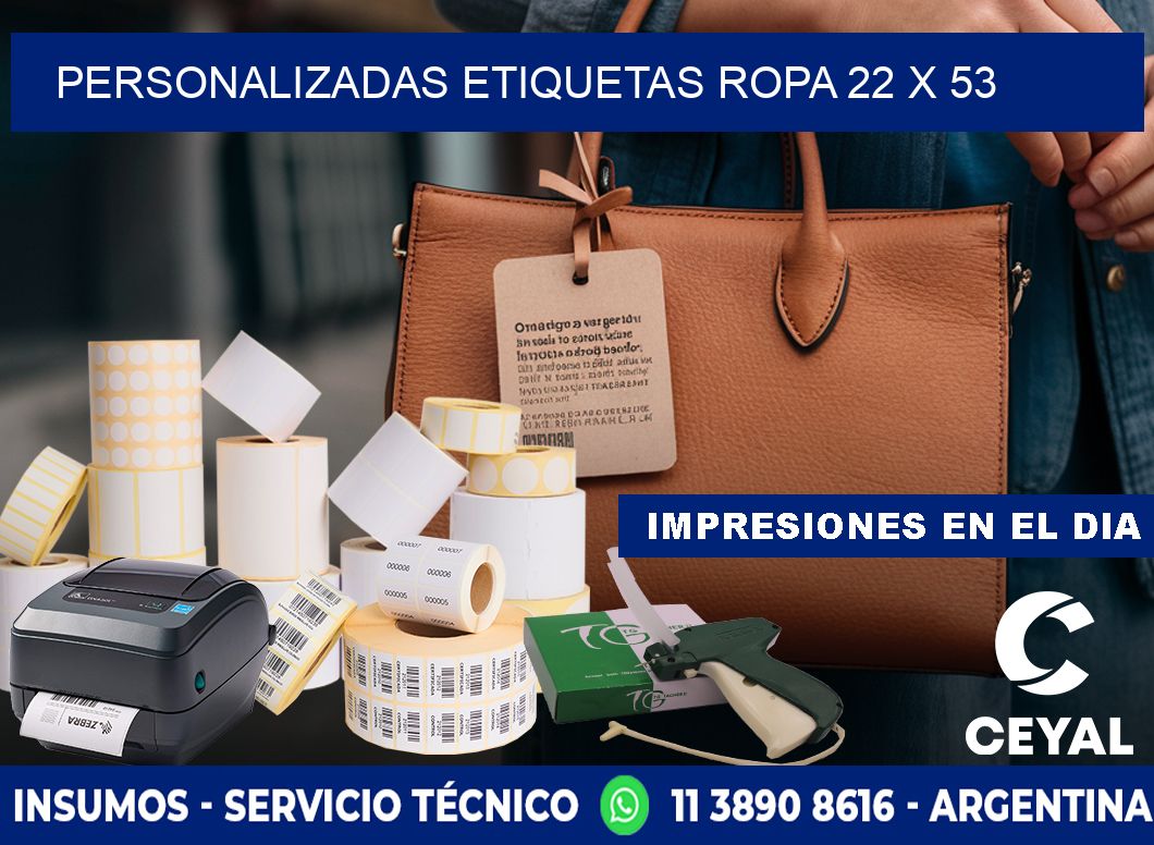 PERSONALIZADAS ETIQUETAS ROPA 22 x 53