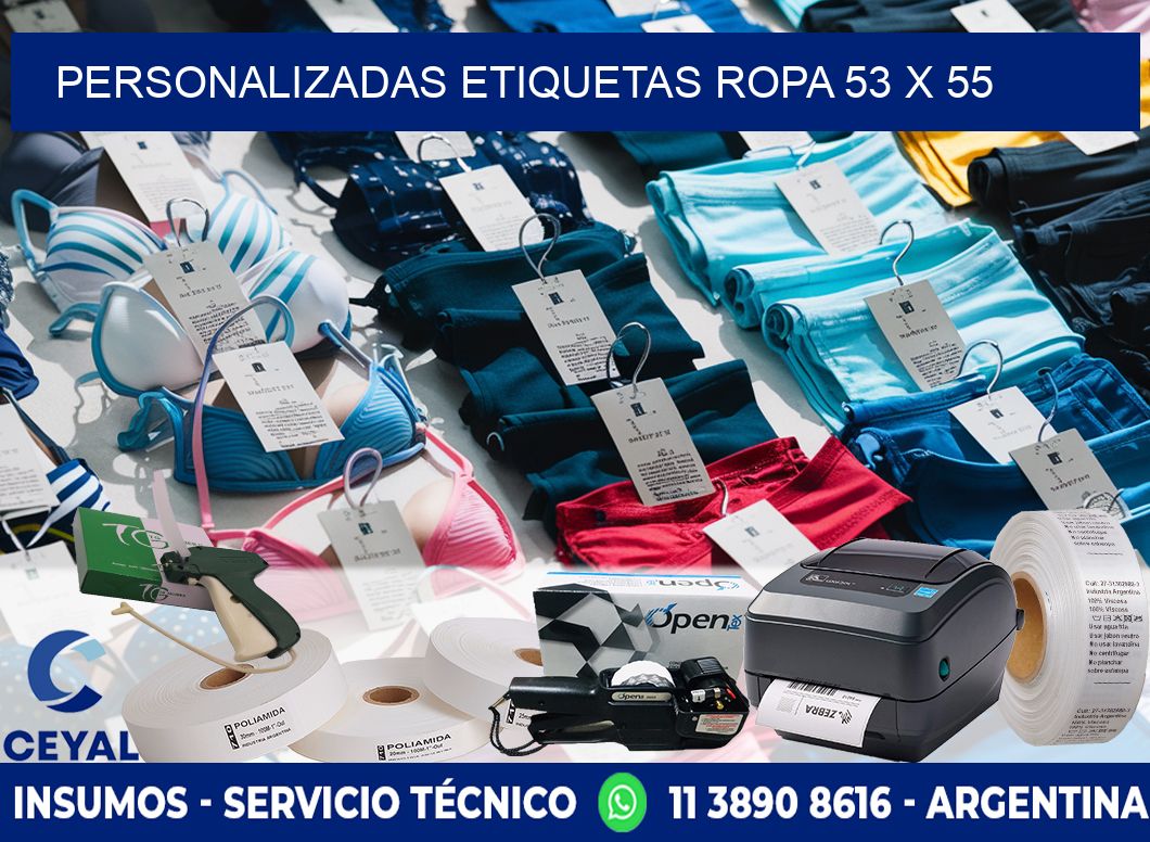 PERSONALIZADAS ETIQUETAS ROPA 53 x 55