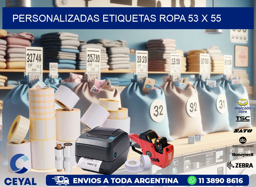 PERSONALIZADAS ETIQUETAS ROPA 53 x 55