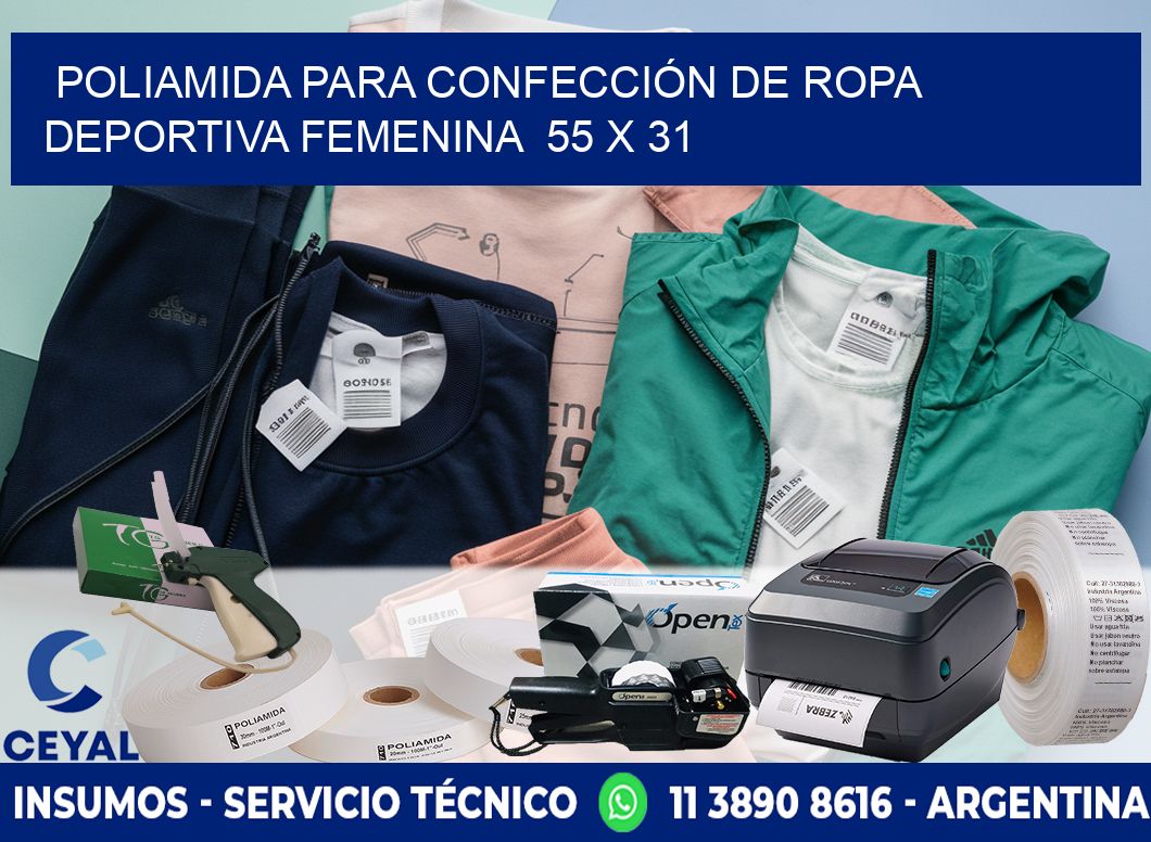 POLIAMIDA PARA CONFECCIÓN DE ROPA DEPORTIVA FEMENINA  55 x 31