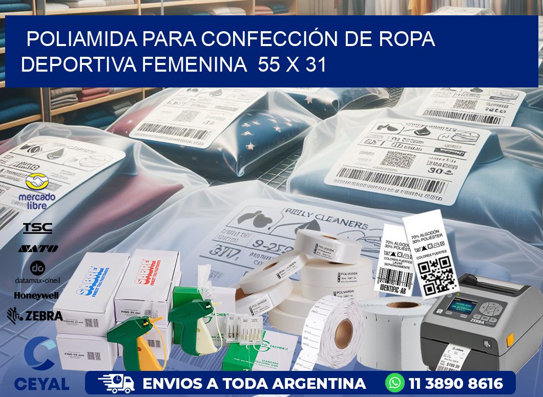 POLIAMIDA PARA CONFECCIÓN DE ROPA DEPORTIVA FEMENINA  55 x 31