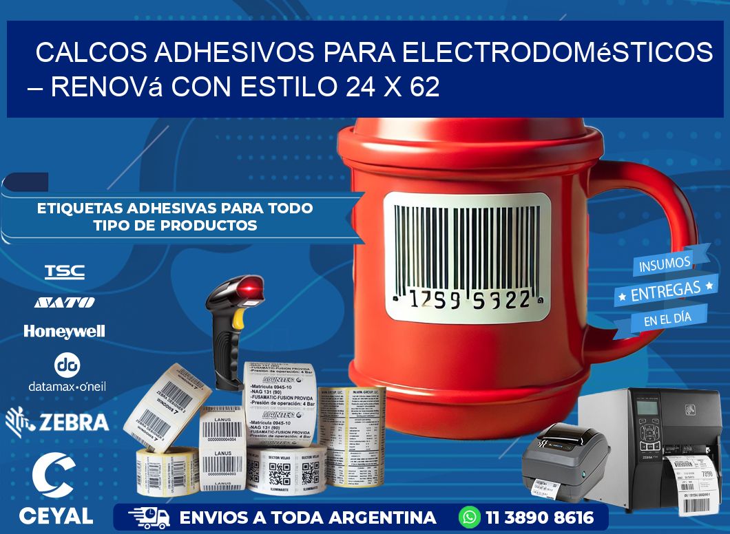 Calcos Adhesivos para Electrodomésticos – Renová con Estilo 24 x 62