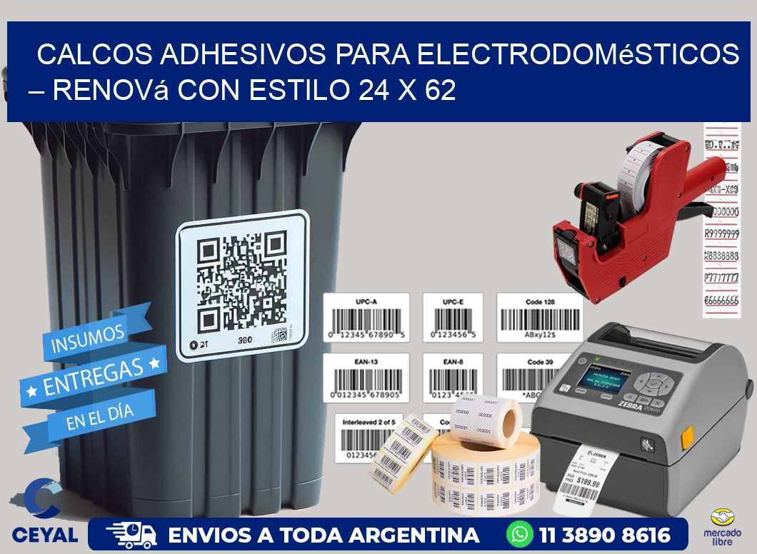 Calcos Adhesivos para Electrodomésticos – Renová con Estilo 24 x 62