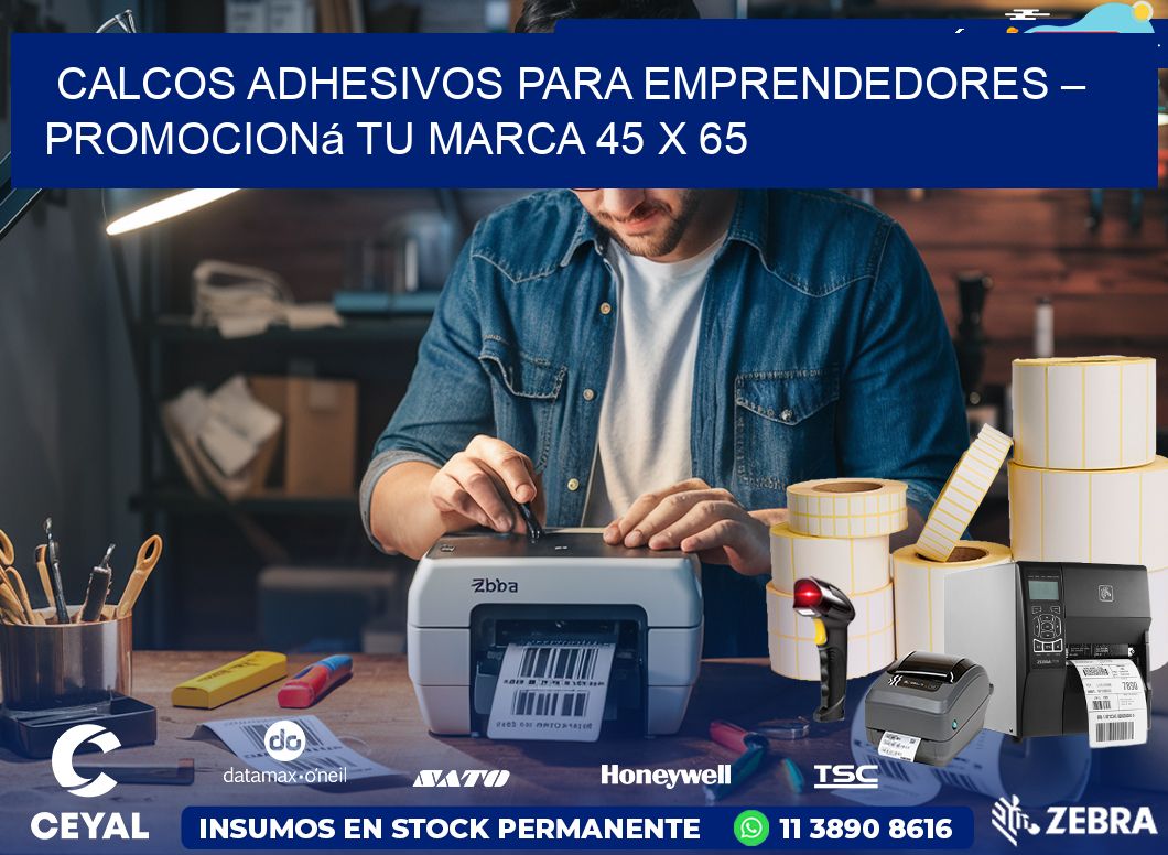 Calcos Adhesivos para Emprendedores – Promocioná Tu Marca 45 x 65