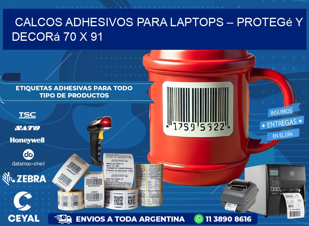 Calcos Adhesivos para Laptops – Protegé y Decorá 70 x 91