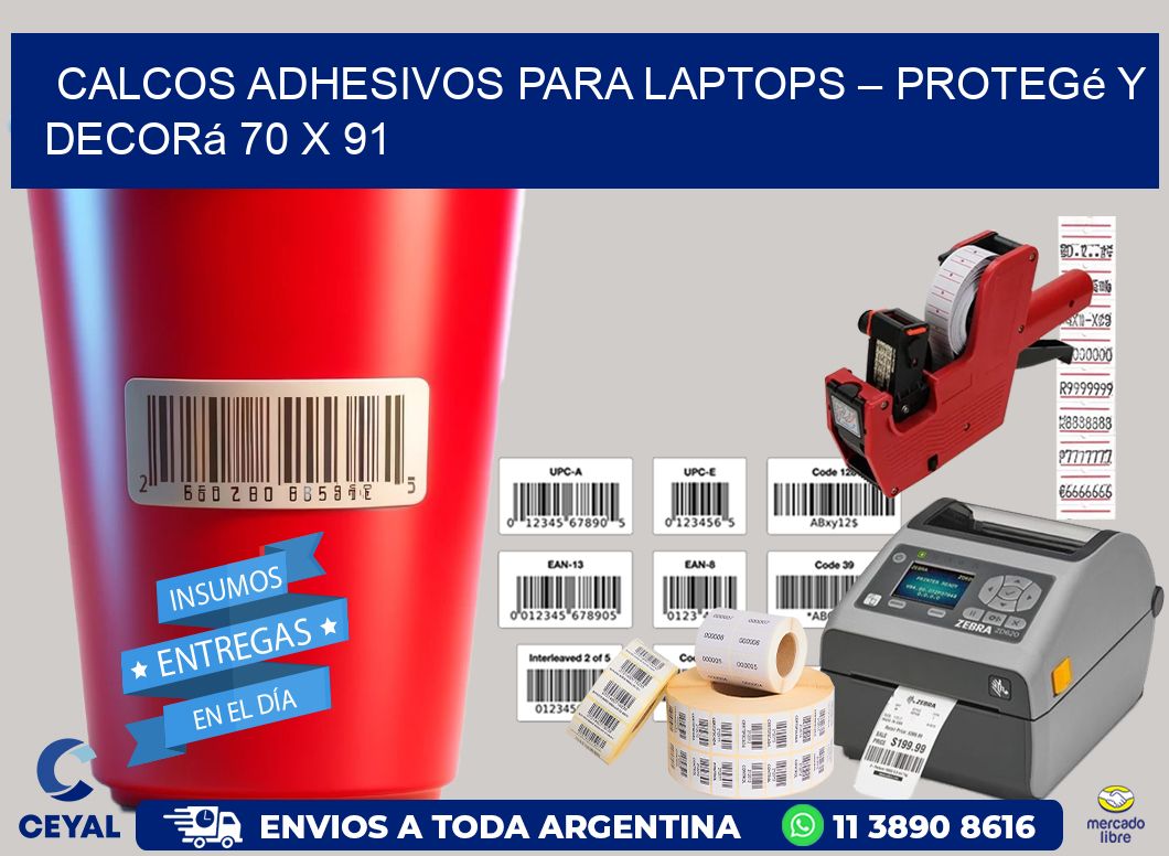 Calcos Adhesivos para Laptops – Protegé y Decorá 70 x 91